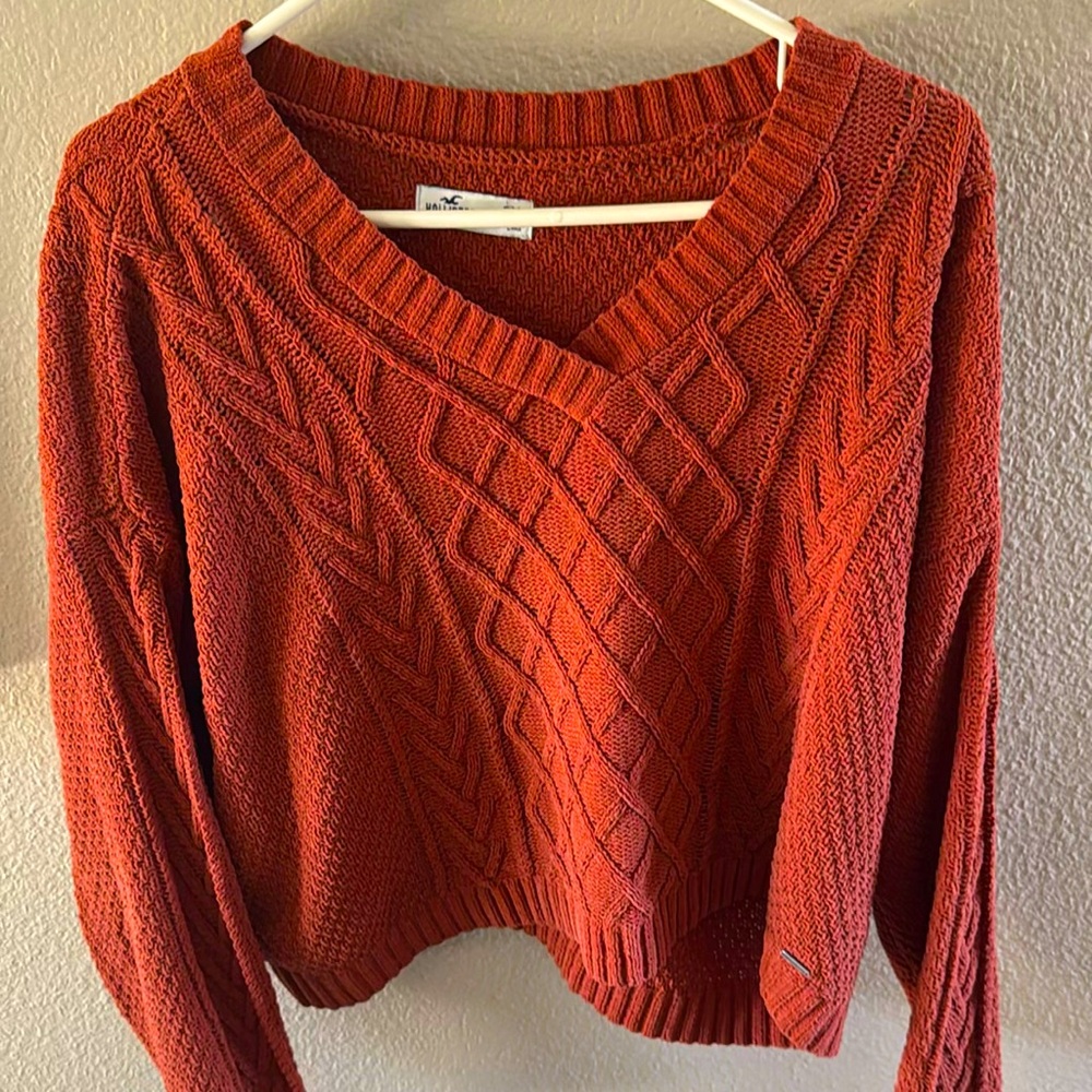 Orange Hollister Sweater